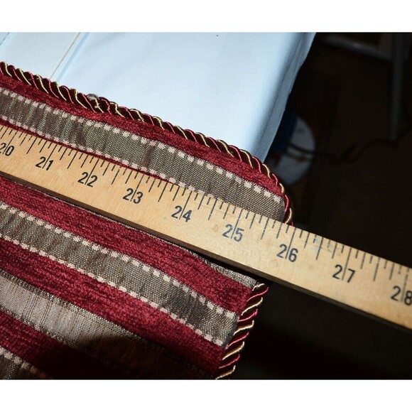 Michael Amini Designer euro Pillow Sham Burgandy Gold Rope trim 26X26 Elegant - Picture 4 of 8